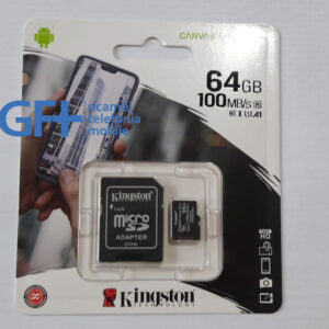 Kingston Micro SD da 64gb 100MB/s SDCS2/64GB-100MB/s in lettura
Completa di adattatore SD 740617298697